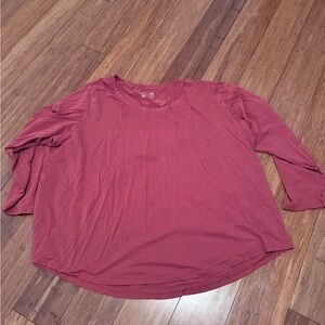 Terra & Sky Women's Long Sleeve Top - Deep Red